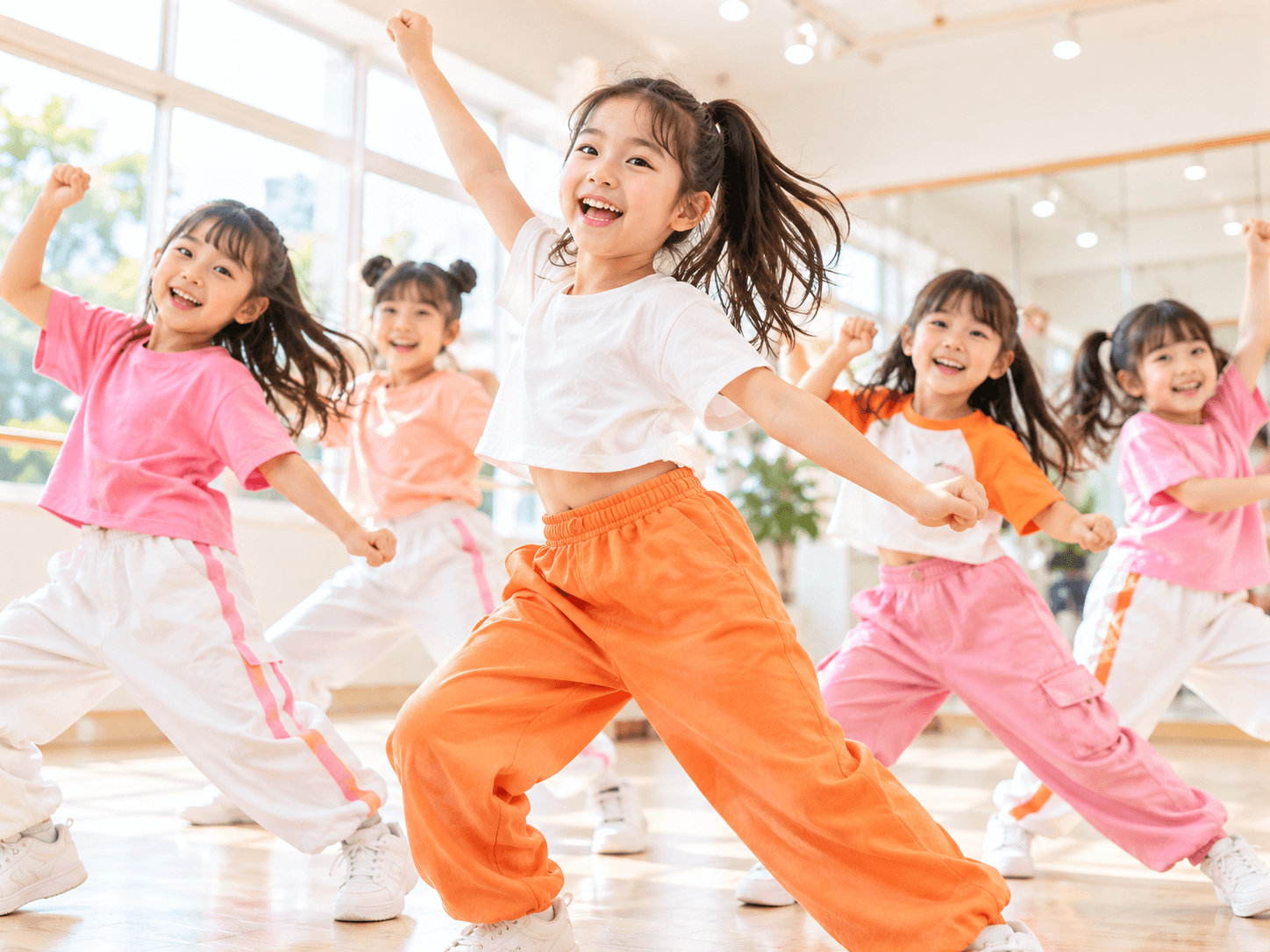 スタジオイベントで踊る子どもたち