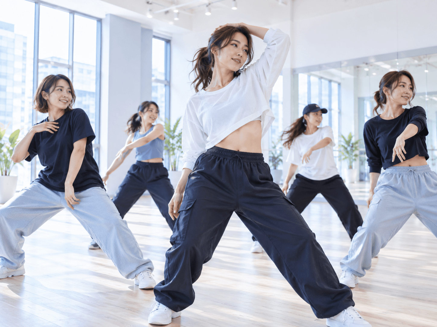 女性らしくしなやかに踊るGIRLS HIPHOPクラス