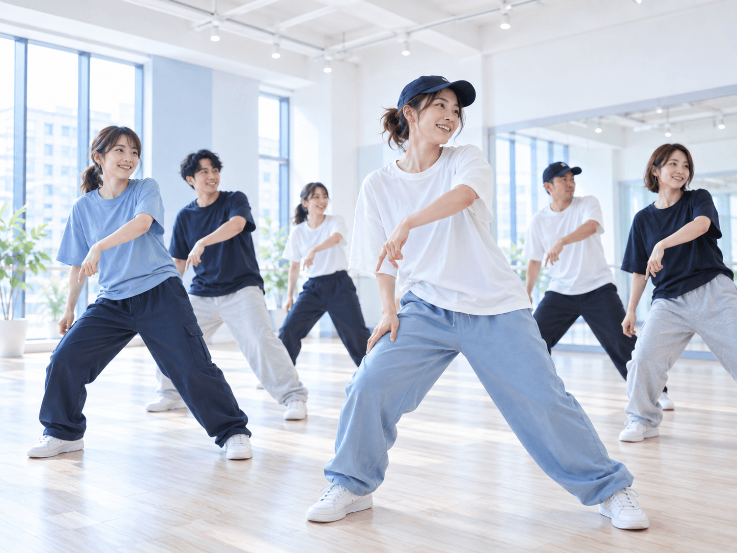 初心者向けHIPHOPレッスンを楽しむ日本人の大人たち
